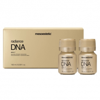 Nước uống dinh dưỡng trẻ hóa da, tái tạo tế bào Mesoestetic Radiance DNA Elixir 6 ống x30ml
